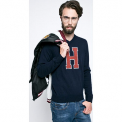 Tommy Hilfiger - Sweter Matthew. Czarne swetry przez głowę męskie Tommy Hilfiger, z dzianiny, z okrągłym kołnierzem. W wyprzedaży za 359.90 zł.
