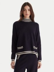 Gaudi Golf 521BD53007 Granatowy Relaxed Fit. Niebieskie swetry damskie Gaudi, xs, bez wzorów, z syntetyku, bez kołnierzyka, bez ramiączek, bez kaptura. Za 469.99 zł.