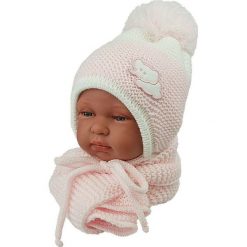 Czapka niemowlęca z szalikiem CZ+S 045B różowa. Czapki dla dzieci marki Reserved. Za 40.78 zł.