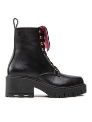 Chiara Ferragni Trzewiki CF3044-001 Czarny. Czarne botki damskie Chiara Ferragni, ze skóry, bez obcasa, na słupku, bez zapięcia. Za 1,359.00 zł.