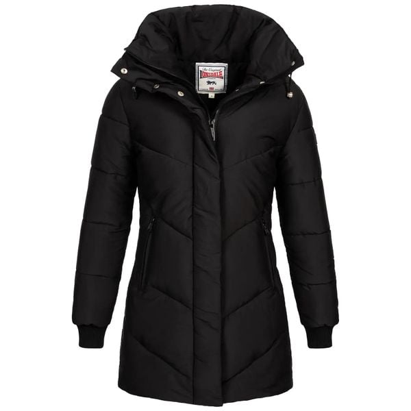Damska kurtka zimowa Lonsdale Beeley. Czarne kurtki damskie Lonsdale, na zimę, xl, bez wzorów, z materiału, bez kaptura. Za 345.50 zł.