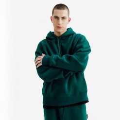 Bluza z kapturem męska Elementals. Zielone bluzy męskie Decathlon, m, bez wzorów, z bawełny, z kapturem. Za 199.99 zł.