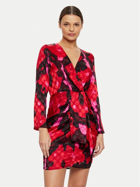 Morgan Sukienka koktajlowa 242-RYSE.F Czerwony Slim Fit. Czerwone sukienki damskie Morgan, bez wzorów, z syntetyku, wizytowe, bez kołnierzyka, bez ramiączek. Za 239.99 zł.