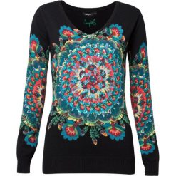 Desigual sweter damski Jers Ennis, XS, czarny. Czarne swetry damskie Desigual, xs, bez wzorów, bez kołnierzyka, bez ramiączek, bez kaptura. W wyprzedaży za 208.00 zł.