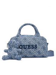Guess Torebka V6YZ05 K4470 Niebieski. Niebieskie torebki do ręki damskie Guess, z aplikacjami, z materiału, bez dodatków. Za 344.99 zł.