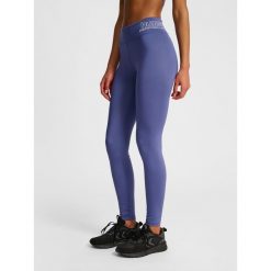 Legginsy damskie Hummel Te Fundamental. Niebieskie legginsy damskie Hummel, bez wzorów, do piłki nożnej. Za 229.00 zł.