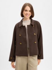 Marie Lund Damowa kurtka wełniana Kobiety Wełna brązowy, M. Brązowe kurtki damskie Marie Lund, m, bez wzorów, z wełny, bez kaptura. Za 499.95 zł.