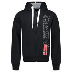 Bluza męska Geographical Norway Fogora Black czarna. Czarne bluzy męskie Geographical Norway, m, bez wzorów, z bawełny, bez kaptura. Za 169.00 zł.