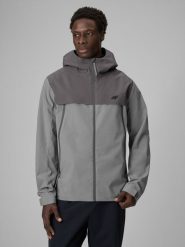 4F Kurtka przejściowa membrana 5000 męska - szara M. Szare kurtki męskie 4f, l, bez wzorów, z materiału, biznesowe, bez kaptura. Za 399.99 zł.