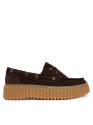 Clarks Półbuty Torhill Boat 26186647 Brązowy. Brązowe półbuty damskie Clarks, bez wzorów, ze skóry, bez obcasa, na płaskiej podeszwie, bez zapięcia. Za 519.99 zł.