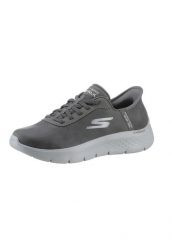 Buty SKECHERS GO WALK FLEX - MALI SLIP-INS Szary. Szare trampki i tenisówki damskie Skechers, bez wzorów, z materiału, bez zapięcia. Za 384.10 zł.