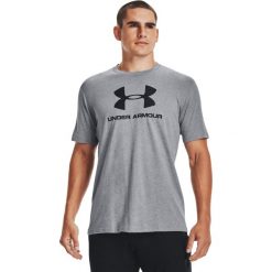Under Armour Sportstyle Logo Tee, męski t-shirt. Szare koszulki sportowe męskie Under Armour, m, bez wzorów, z bawełny, bez kołnierzyka, bez ramiączek, na jogę i pilates. Za 110.65 zł.