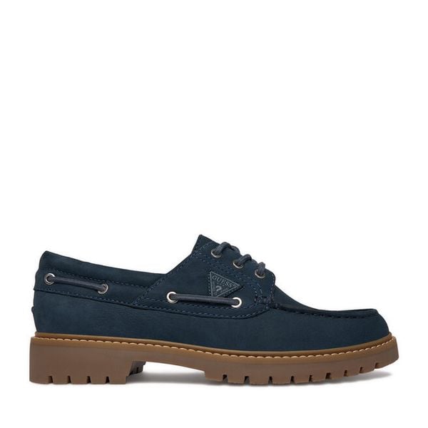 Półbuty Guess Jeans. Niebieskie półbuty na co dzień męskie Guess Jeans, z jeansu, bez zapięcia. Za 349.99 zł.