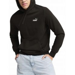 Bluza na co dzień Męska Puma Z Kapturem Kangurka Sportowa. Czarne bluzy męskie Puma, m, bez wzorów, z kapturem. Za 229.00 zł.