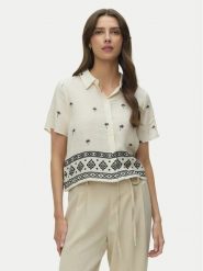 Vero Moda Koszula Kai 10345548 Beżowy Regular Fit. Brązowe bluzki damskie Vero Moda, m, bez wzorów, z wiskozy, bez kołnierzyka, bez ramiączek. Za 179.99 zł.