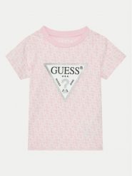 Guess T-Shirt K5RI15 K6YW4 Różowy Regular Fit. Czerwone t-shirty i topy dla dziewczynek Guess, z aplikacjami, z bawełny, bez ramiączek. Za 79.99 zł.