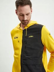 BLUZA MĘSKA SPORTOWA ROZPINANA PUMA PORSCHE HOODED SWEAT JACKET KOLOR ŻÓŁTY. Żółte bluzy męskie Puma, l, bez wzorów, z bawełny, bez kaptura. Za 351.29 zł.