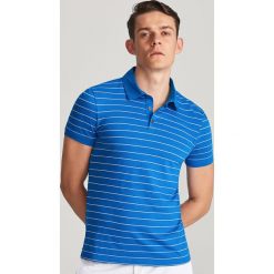 Koszulka polo w paski - Niebieski. Koszulki polo męskie Reserved. Za 79.99 zł.