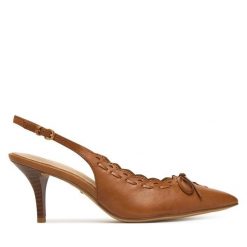 Szpilki Tamaris. Brązowe szpilki damskie Tamaris, bez wzorów, bez obcasa, bez zapięcia. Za 379.99 zł.