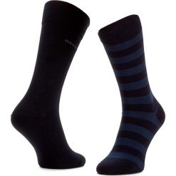 Zestaw 2 par wysokich skarpet męskich BOSS - Twopack Block Stripe 50310459 Dark Blue 401. Skarpety męskie marki Boss. Za 79.00 zł.