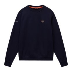 Bluza męska Napapijri B-Badge C Sum. Niebieskie bluzy męskie Napapijri, m, bez wzorów, bez kaptura. Za 289.99 zł.