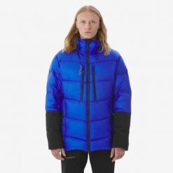 Kurtka alpinistyczna puchowa męska Makalu -27°C. Czarne kurtki męskie SIMOND, na zimę, l, bez wzorów, z bawełny, sportowe, z kapturem. Za 889.99 zł.