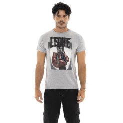 Koszulka z bawełna na co dzień na siłownię. Szare koszulki sportowe męskie LEONE 1947 APPAREL, bez wzorów, z bawełny, bez kołnierzyka, bez ramiączek, na fitness i siłownię. W wyprzedaży za 88.41 zł.