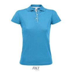 Damska Sportowa Koszulka Polo Performer. Niebieskie koszulki sportowe damskie SOL'S, l, bez wzorów, z materiału, bez kołnierzyka, bez ramiączek. Za 99.99 zł.