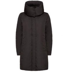 Kurtka GEOX W KALINDA LONG JKT Czarny. Czarne kurtki damskie Geox, bez wzorów, z tkaniny, bez kaptura. Za 655.99 zł.