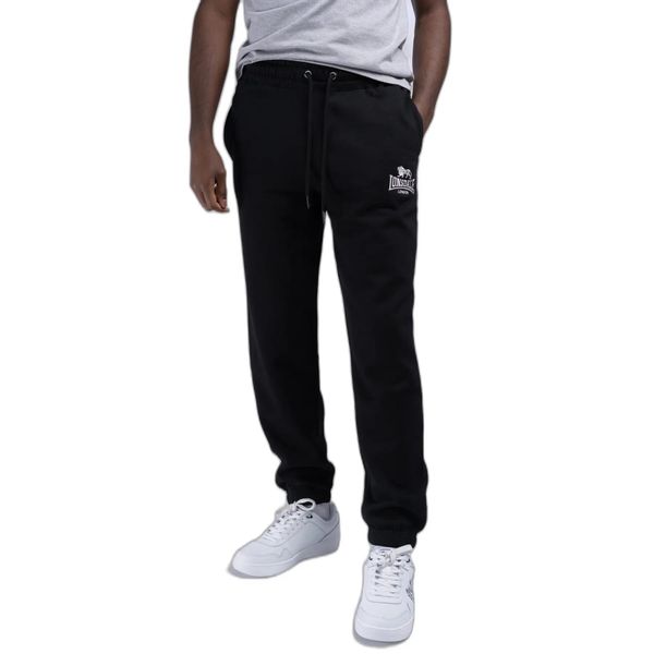 Spodnie do biegania Lonsdale Saintfield. Czarne eleganckie spodnie męskie Lonsdale, s, bez wzorów, z dresówki. Za 173.00 zł.