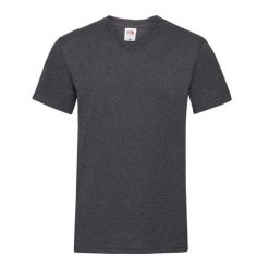 Męska Koszulka Z Dekoltem Valueweight. Szare koszulki sportowe męskie Fruit of the Loom, m, bez wzorów, bez kołnierzyka, bez ramiączek, trekkingowe. Za 33.99 zł.