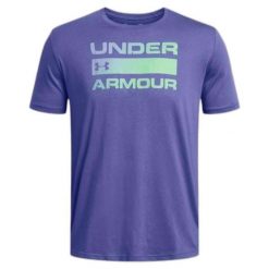 T-Shirt Koszulka Męska Under Armour. Fioletowe koszulki sportowe męskie Under Armour, m, bez wzorów, bez kołnierzyka, bez ramiączek, na fitness i siłownię. Za 129.99 zł.