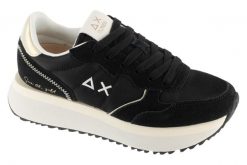 Buty sportowe Sneakersy damskie, Big Ally. Czarne obuwie sportowe damskie SUN68, bez wzorów, z materiału, trekkingowe. Za 499.99 zł.