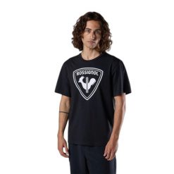 T-shirt Rossignol Cliffside. Czarne t-shirty męskie Rossignol, m, bez wzorów, bez kołnierzyka. Za 271.50 zł.