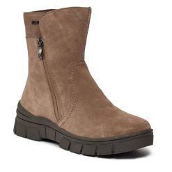 Botki Caprice. Brązowe botki damskie Caprice, bez obcasa, na płaskiej podeszwie, bez zapięcia. Za 309.99 zł.