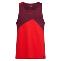 Tank top La Sportiva Dude. Czerwone t-shirty męskie La Sportiva, xl, bez wzorów, z bawełny, klasyczne, bez kołnierzyka. Za 232.95 zł.