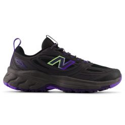 Buty damskie New Balance 410 v9 W4105NY – czarne. Czarne obuwie sportowe damskie New Balance, bez wzorów, z materiału, do biegania. Za 349.99 zł.