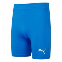 Spodenki Damskie Liga Base Layer. Niebieskie szorty sportowe damskie Puma, bez wzorów, sportowe, trekkingowe. Za 207.99 zł.