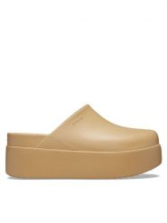 Crocs Klapki Dylan Platform Clog 209870 Brązowy. Brązowe klapki damskie Crocs, bez wzorów, z tworzywa sztucznego, bez obcasa. Za 209.99 zł.