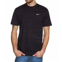 Koszulka sportowa męska Nike BV0507010. Czarne koszulki sportowe męskie Nike, m, bez wzorów, z bawełny, bez kołnierzyka, bez ramiączek, na fitness i siłownię. Za 212.00 zł.