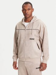 Guess Bluza Z5YQ05 KCJY2 Beżowy Regular Fit. Brązowe bluzy męskie Guess, m, z aplikacjami, z bawełny, bez kaptura. Za 449.99 zł.