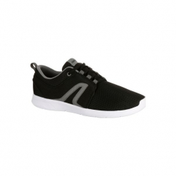 Buty damskie do szybkiego marszu Soft 140 Mesh czarne. Czarne obuwie sportowe damskie NEWFEEL, z meshu. Za 69.99 zł.