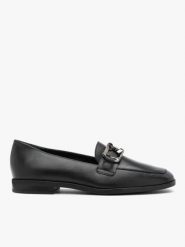 Czarne mokasyny z ozdobną klamrą. Czarne mokasyny damskie Brawo sp. z o.o., ze skóry, eleganckie. Za 379.99 zł.