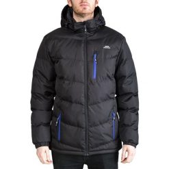 Kurtka Męska Ocieplana. Czarne kurtki męskie Trespass, m, bez wzorów, z materiału, z kapturem. Za 261.99 zł.
