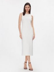 Max Mara Leisure Sukienka codzienna Baccano 2416621027 Biały Regular Fit. Białe sukienki damskie Max Mara Leisure, na co dzień, m, bez wzorów, z syntetyku, bez kołnierzyka, bez ramiączek, proste. Za 399.99 zł.