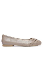 Caprice Baleriny 9-22102-46 Beżowy. Brązowe baleriny damskie Caprice, bez wzorów, ze skóry, bez obcasa. Za 300.99 zł.
