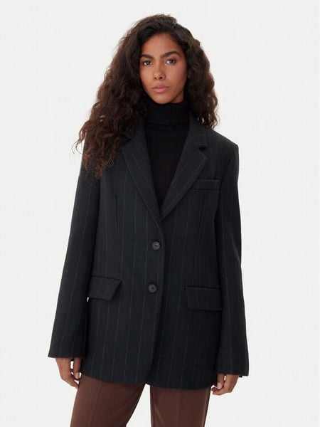 ViCOLO Marynarka TF0126 Czarny Regular Fit. Czarne żakiety damskie ViCOLO, m, bez wzorów, z syntetyku. Za 459.99 zł.