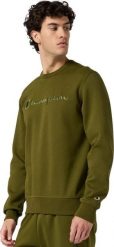 Champion Bluza męska Crewneck Sweatshirt oliwkowa 220272 GS585 M. Zielone bluzy męskie Champion, m, bez wzorów, bez kaptura. Za 346.44 zł.