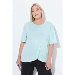 Damskie Koszulka funkcyjna antybakteryjna okrągły dekolt rękaw 1/2. Niebieskie koszulki sportowe damskie Ulla Popken, plus size, bez wzorów, z materiału, bez kołnierzyka, bez ramiączek. W wyprzedaży za 159.99 zł.