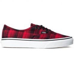 Buty do chodzenia damskie Vans Authentic Plaid. Czarne obuwie sportowe damskie Vans, bez wzorów, z materiału, trekkingowe, Vans Authentic. Za 241.00 zł.